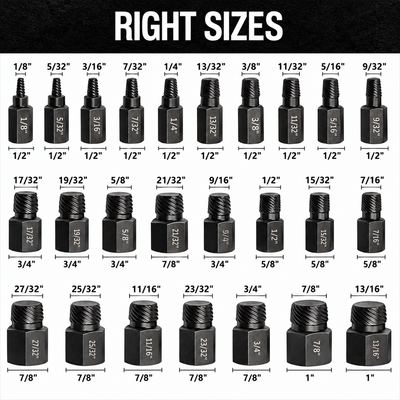 Damaged Screw and Bolt Extractor Set