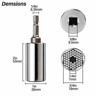 54-Pin Universal Socket Wrench Head Set