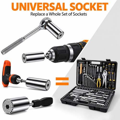 54-Pin Universal Socket Wrench Head Set